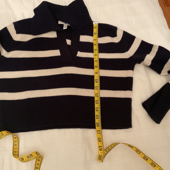 Banana Republic cashmere cropped rugby stripe sweater - Picture 10 of 10